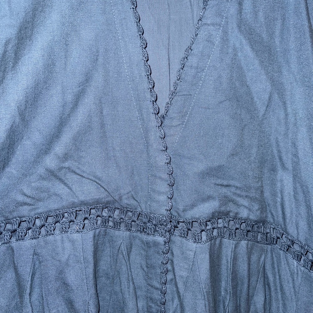 Free People Slate Blue Peasant Tunic Dress - Picture 3 of 4